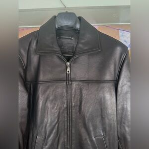 Roundtree & Yorke genuine black Leather Jacket S